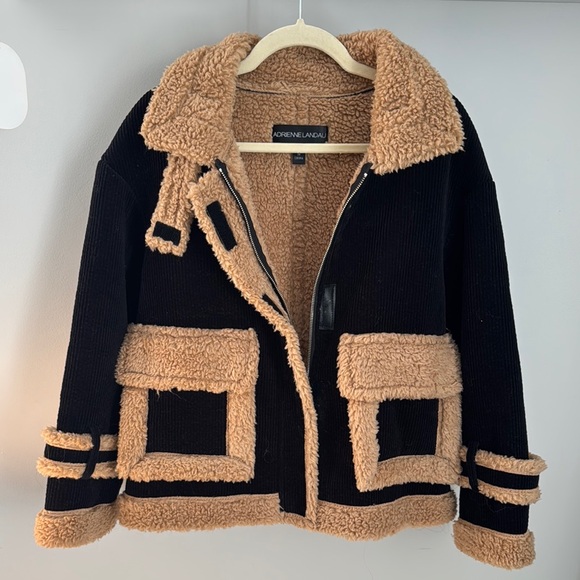 Adrienne Landau Tan Sherpa Jacket - Picture 3 of 4